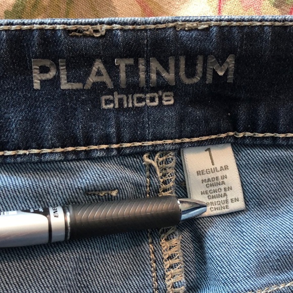 CHICOS size 8 (1/M) Platinum Ultimate Fit Jean EU - Picture 7 of 8